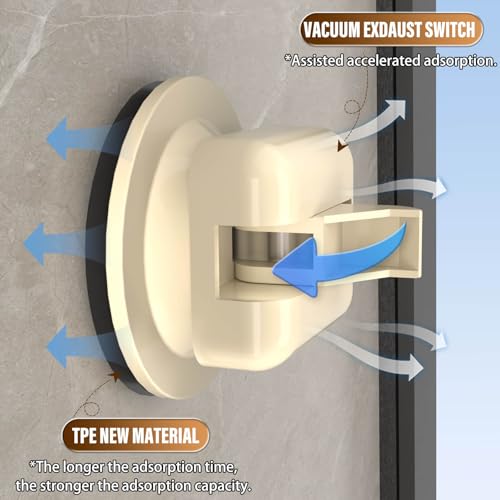 Onemake Aluminum Shower Caddy Suction Cup, No Drilling Bathroom Shower Shelf, Corner Shower Caddy with 6 Portable Hooks, Removable Bath Organizer with Towel Bar for Bathroom Storage(Cream White) - style: 1 Tier-Ivory White Square Caddy