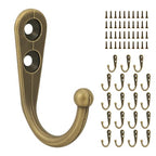 20 Pcs Small Key Hooks for Hanging, Key Holder, Wall Mount Hook with Stainless Steel Metal Screws, Command Hooks Utility Hangers for Key, Hat, Cup, Coat, Picture (Bronze) - color: Bronze