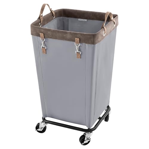 StorageWorks 160L Laundry Basket with Wheels, Large Rolling Hampers for Clothing Organizer, Dirty Clothes Basket for Hotel, Home, Closet, Dorm, Light Grey - color: Light Grey, size: 160L