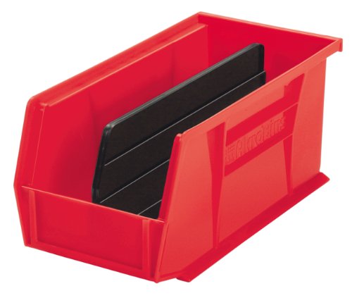 Akro-Mils 40260 Plastic Length Dividers for AkroBins Stackable Storage Bins Model 30260, Custom Storage Inserts for Tools, Crafts & Supplies, Black (Pack of 30) - color: Black, size: 30-Pack | Fits 30260