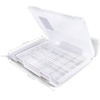 4 Packs A4 Paper Storage Boxes, 8.5 x 11 Plastic Portable Project Case for US Letter Size, Multi-Purpose Thick Scrapbook Storage Box for Office - size: 12.59 x 9.45 x 2 inches