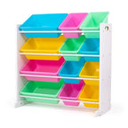 Humble Crew Kids' Toy Storage Organizer, White/Pastel (WO560P) - color: White/Pastels