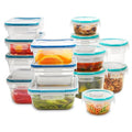 Snapware Plastic Total Solutions (14-Pack, Mixed Sizes) Food Storage Containers Set, Airtight & Leakproof Plastic Locking BPA-Free Lids Tupperware, Freezer Dishwasher Microwave Safe - size: 14 Pack, style: Mixed Sizes