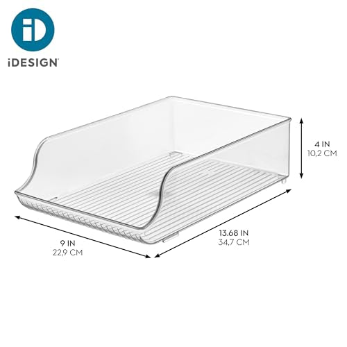iDesign Plastic Water Bottle Organizer for Fridge, Bottle Holder for Kitchen and Pantry, Clear, 2-Pack - style: Pack of 2