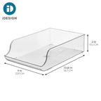 iDesign Plastic Water Bottle Organizer for Fridge, Bottle Holder for Kitchen and Pantry, Clear, 2-Pack - style: Pack of 2