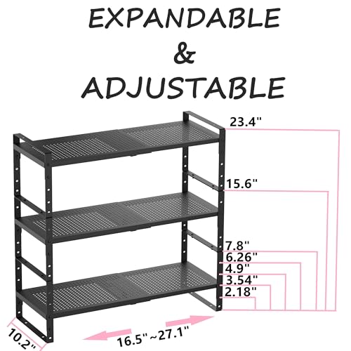 Multi-Functional Metal Shoe Rack, Space-Saving, Perfect for Entryway, Closet, Bathroom, etc. - Sturdy and Durable, High Weight Capacity（3PACKS/Black/Large - color: 3packs/Black, size: Large