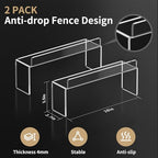 Medicine Cabinet Organizer, Medicine Storage Organizer, Acrylic Makeup Organizer Tray, Clear Bathroom Shelf for Cabinet, Sink, Vanity, Countertop (2-Pack)