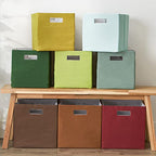 DII Collapsible Polyester Storage Cube, Solid, Lightweight and Durable, Large Square, 13x13x13, Cinnamon - color: Cinnamon, size: Large Square, 13x13x13"