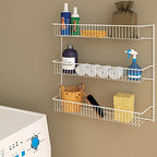 ClosetMaid 3-Tier Hanging Wall Mounted Metal Rack for Spices, Shelf Storage, Pantry Organization, Laundry, Kitchen, Bathroom, White, 8022 - size: 18-Inch Wide, style: 3-Tier