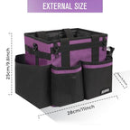 SCAVATA Compact Wearable Cleaning Caddy, Small Cleaning Caddy Supplies Organizer with Handle & Shoulder Straps for Housekeepers, Under Sink & Car Cleaning Tool Organizers Bag (RoyalPurple) - color: RoyalPurple