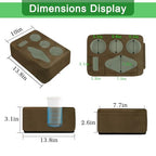 Couch Bed Cup Holder Pillow, Nisdoing 5 Hole Couch Drink Holder! Keep Drinks Hand Side and KeepTemp, Prevent Spills and Use Anywhere.Cup Holder for Couch, Bed,Camping,RV,Car,Beach.Brown - color: Dark Brown