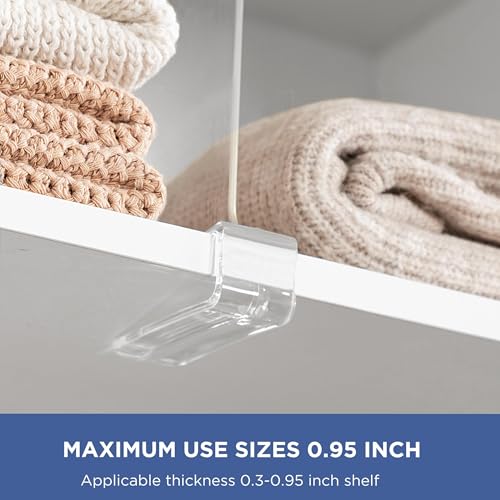 HBlife 12 Inches Tall [Extra Tall Version] Clear Shelf Dividers, 4 Pack Purse Organizer for Closet Perfect for Sweater, Shirts, Handbags in Bedroom and Kitchen, Acrylic Bookshelf for Organization - color: Clear (12 Inches Tall, Higher Style), size: 4 PCS