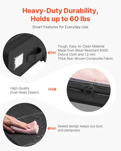 VEVOR Under Bed Storage with Wheels, 30.3 x 18.5 x 6.8 inch, Underbed Containers with Clear Lid, Underbed Shoe Organizer, Rolling Under the Bed Storage Bins for Clothes Shoes Blankets Bedroom, 2 Pack - style: C
