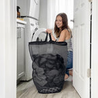 Goodpick Laundry Basket with Wheels, 100L Rolling Laundry Hamper with Lid Clothes Hampers with Removable Wash Bag Large Clothes Basket for Bedroom, Bathroom, Black - color: Black, size: 100L (17.3"L x 13"W x 29.5"H)
