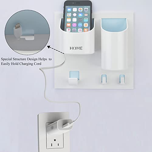 Bedside Shelf Organizer,Stick On Adhesive Wall Mounted Floating Shelf Holder for Phone,Headset,Remote-Good for Home,Dorm,Bedroom(Vertical Type/Black) - color: Vertical Type/Black