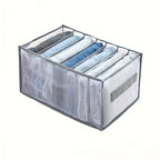 Large Size Wardrobe Clothes Organizers, 7-Compartment Foldable Drawer Organizers with Handles, 14.17 x 9.84 x 7.87 Inches, for Pants, Sweaters, Jeans