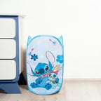 Jay Franco Disney Lilo and Stitch Pop Up Hamper - Mesh Laundry Basket/Bag with Durable Handles - Storage for Clothes and Toys - color: Blue - Stitch