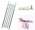 BAOYOUNI Expandable Closet Tension Shelf Adjustable Clothes Storage Rack Hanger Rod Organiser Ivory, 39.76-60.04 Inch - size: (39.76-60.04) IN