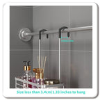HapiRm Hanging Shower Caddy Organizer - No Drilling Shower Organizer with Hooks, Rustproof & Waterproof 304 Stainless Steel Bathroom Shelves - Silver - color: Silver