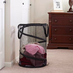 Household Essentials 2026 Pop-Up Collapsible Mesh Laundry Hamper | Black, 25" H - color: Black