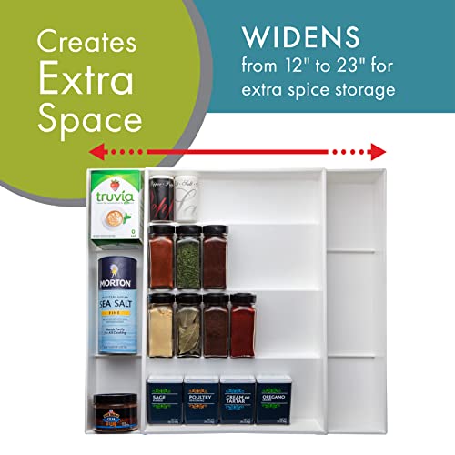 Dial Industries Expandable Kitchen Drawer Spice and Season Jar Organizer Tray - size: Standard Spice Organizer