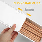 2pcs Under Desk Drawers - Self-Adhesive Hidden Undermount, Slide-Out Storage Organizer for Office & Home (S+L Size)