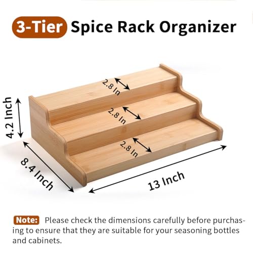 JinDoWin 2 Pack Cabinet Spice Rack Organizers - Enhanced Cabinet Spice Organizer, Practical Spice Rack Organizer for Cabinet and Efficient Cabinet Spice Organizer (2, 13 Inch) - size: 13 Inch