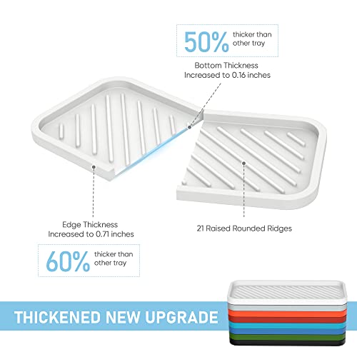 EG-SIPRO Silicone Sink Organizer Tray, WHWH Color, Unisex, 2-Pack - color: Whwh, size: 10×5.2inch