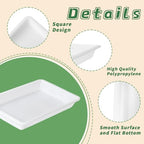 12 Pack Plastic Art Trays,Activity Tray Organizer Serving Tray,Serving Organizer Tray for Kids,School,Home,Painting,Beads,DIY Projects(White) - color: White