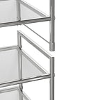 Simple Houseware 3-Tier Stackable Mesh Shoe Rack, Silver - color: Silver, style: Mesh Panel