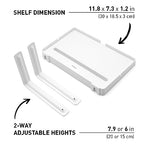 Sleeper Shelf Bedside Phone Stand & Cable Organizer Lined with Silicone for Anti-Slip/Small Space Nightstand, Under Mattress, Height Adjustable