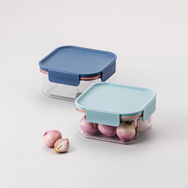 LocknLock LBF452RS4N Modular Plus Food Storage Container,8 set (4 containers & 4 Lids)- Navy - color: Navy, size: 8 set (4 containers & 4 Lids)