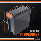 Traeger Grills BAC637 Stay Dry Pellet Storage Bin with Locking Lid, 22lb Capacity Wood Pellet Container with Flavor Stickers, Stackable Design, Airtight Storage for Grill Pellets