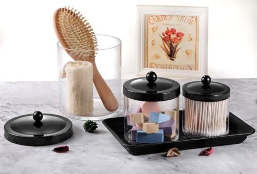 Vintage Farmhouse Decor Metal Vanity Tray, Countertop Guest Hand Towel Storage Organizer Tray Dispenser, Sturdy Holder for Perfume, Cosmetics, Jewelry, Makeup Bathroom Organizer (1 Pack, Black) - color: Black, size: 1 Pack (9.9" x 5.9" x 1.1")