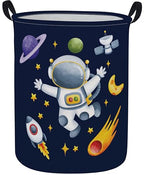 ESSME Kids Laundry Basket,Space Hamper Collapsible Canvas Waterproof Storage Bin for Boys, Nursery Hamper,Gift Baskets,toy bins(Astronaut) - color: Astronaut