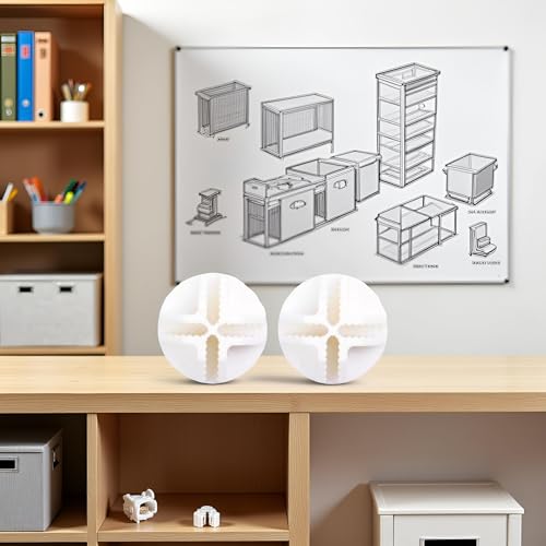 20 Pcs White Wire Cube Connectors Wire Grid Cube Connectors for Modular Closet Storage Organizer and Wire Grid Cube Storage Shelving Closet Mounted Storage and Organization Systems Plastic