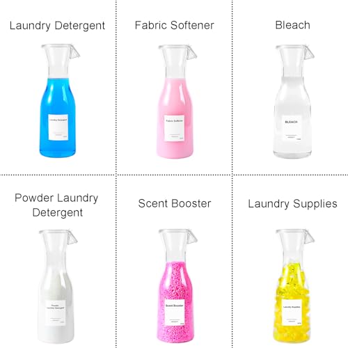 40 OZ Liquid Laundry Detergent Dispenser, Laundry Soap Dispenser, Fabric Softener Dispenser, Liquid Laundry Detergent Holder Container Organizer, Laundry Room Organization and Storage, 2 Pack - color: 2pack