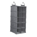 Household Essentials 10 Pocket Hanging Shoe Closet Organizer with Hooks - color: Gray