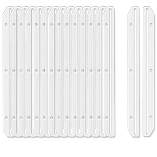 40Pcs 3 Hole Punched Magazine Holders, Magazine Organizer, 3 Ring Binder Insert Strips, Translucent White