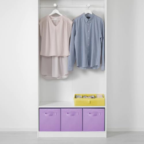 PowerKing Collapsible Storage Cubes with Handles, Fabric Foldable Bins for Closet Shelves, Durable Organization Storage Bins, 10.5'' x 11'' x 10.5'', 2 Pack, Purple - color: Purple, size: 2Pack