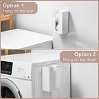 Magnetic Dryer Sheet Holder for Laundry Room,Metal Dryer Sheet Container,Dryer Sheet Dispenser for Laundry Room Organizition,Wall Dryer Sheet Box,Fabric Sheet Holder,Laundry Detergent Sheets Dispenser - color: white