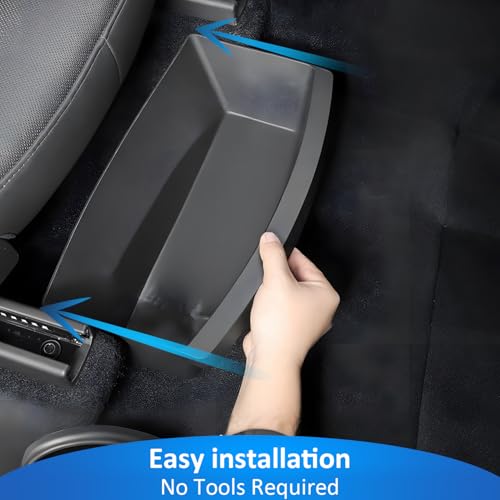 GEEDAR Under Seat Storage Box Organizer for Tesla Model Y 2025 Juniper (2PCs) - Front Section, New Model Y 2025 Hidden Storage Box, Underseat Organizer Fit Tesla Model Y 2025 Accessories - size: for Model Y Juniper