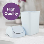 Superio Kitchen Trash Can with Swing Top Lid 9 Gallon Slim Waste Bin 37 Qt Sturdy Plastic Garbage Can Medium Recycling Bin for Office, Bathroom, Under Counter, Dorm, Bedroom (White) - size: 37 Qt., style: 1 Pack