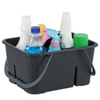 Plastic Cleaning Caddy with Handle, Portable Plastic Storage Caddy Organizers, Gray, F