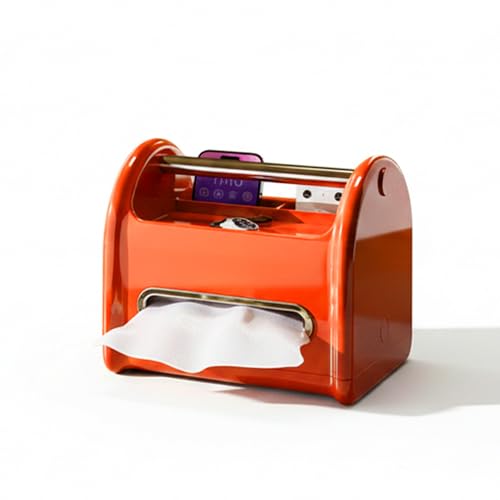 Tissue Box Cover Rectangular with Storage Tray, Multifunctional Facial Tissue Holder and Desk Organizer Napkin Holder - Phone Holder for Car Bathroom Office Living Room Bedroom - Red - color: Red