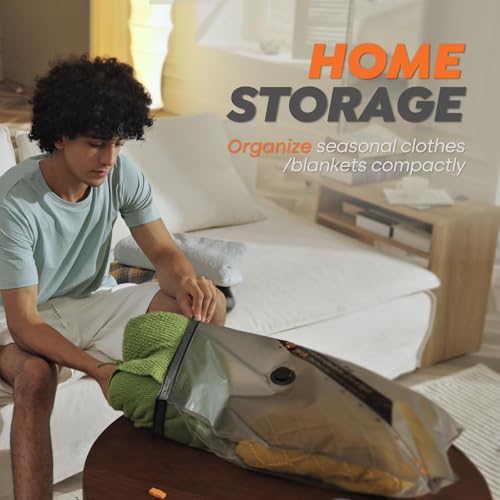 Rechargeable Wireless Pump Travel Storage Bags Set - 15 Pack Large Size Vacuum Bags for Travel & Home, Space-Saving Compression Packing for Clothes, Blankets & Bedding - size: 15 Large Size