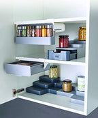 Joseph Joseph Cupboard Store - Set of 4 Pot and Pan Lid Holders Self Adhesive Wall Mount Storage Organizer, Suitable for Lids Up to 9 in , 3M VHB Tape Included, Gray
