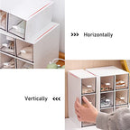 Desk Drawer Organizer, Stackable Storage Drawers, Plastic Compact Desk Storage Box Great for Office School Home Small Space - Large 3 Drawers (White) - size: 9*6.5*3inch - 3 Compartment