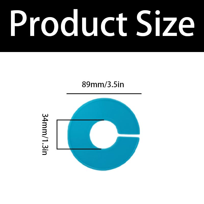 20 Pcs Closet Dividers, Clothes Size Dividers 10-Color Plastic Hanging Organizer Labels for Wardrobe, Clothing Rack, Store, Boutique Organization