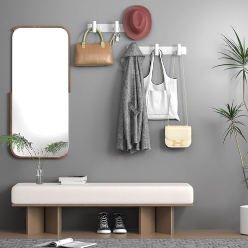 VAEHOLD Hat and Coat Wall Mount Rack - Hooks for Robes, Bags, Keys, and Towels - Bathroom Towel Hanger Organizer (White, “T“ Shape 3 Hooks 1 Pack) - color: White, size: “T“ Shape 3 Hooks 1 Pack